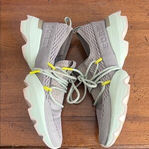 Sorel Women's Gray and Green Sneakers